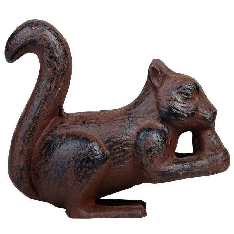 Deko Gartenfigur "Eichhörnchen" aus Gusseisen 12cm Herbstdeko