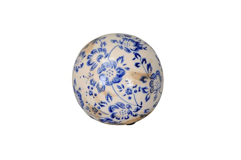 Kugel Keramik blau
