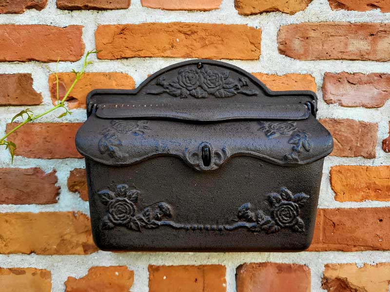 Briefkasten Gusseisen Blumenmuster