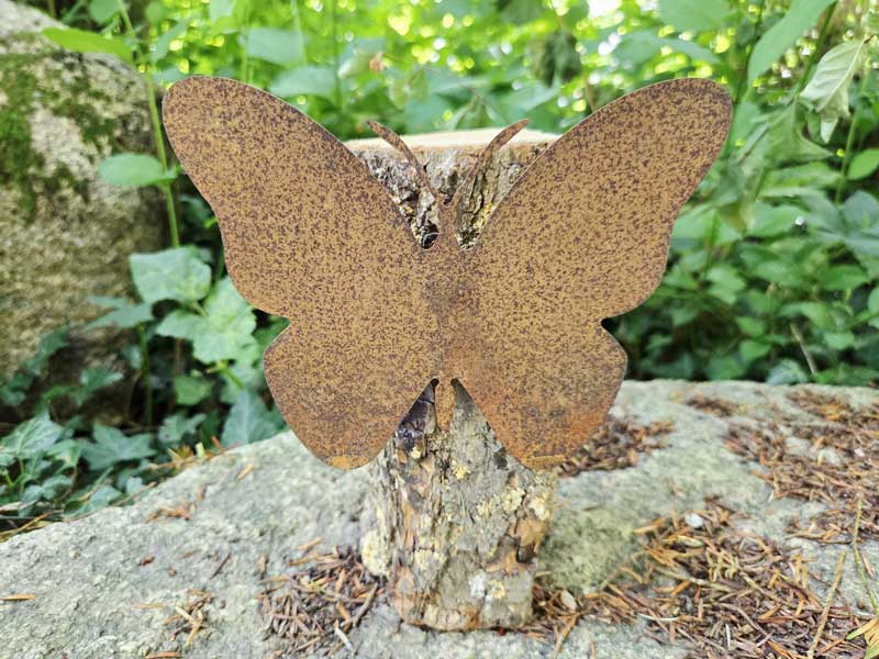 Edelrost Schmetterling zum Verschrauben 17x13,5cm