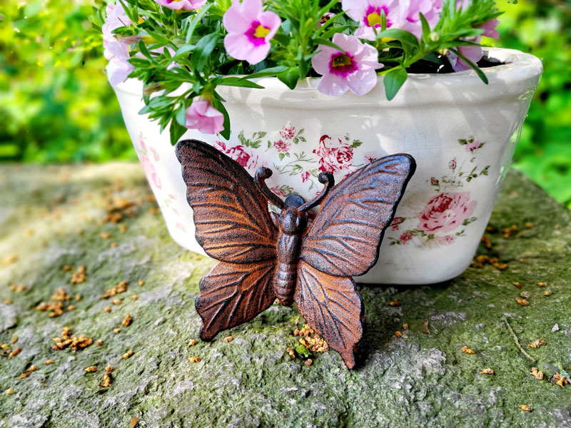 Schmetterling Deko-Figur zum Hängen oder Stellen Gusseisen | P-303773000708