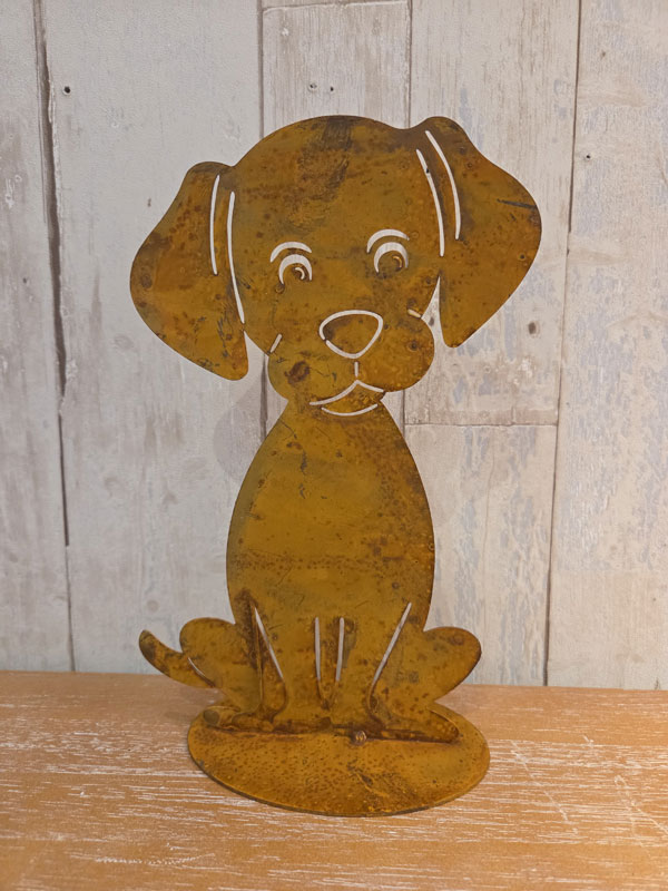 Edelrost Figur "Hund" 25cm hoch
