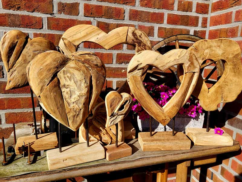Teakholz Deko aus recyceltem Holz kaufen