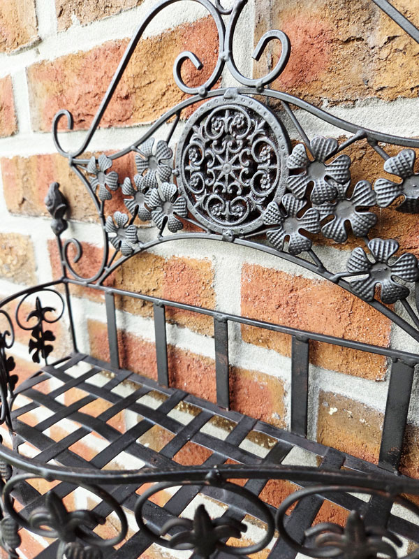 Wandhänger Pflanzkorb "Fleur de lis" 41x31cm Rostbraun Wandkorb