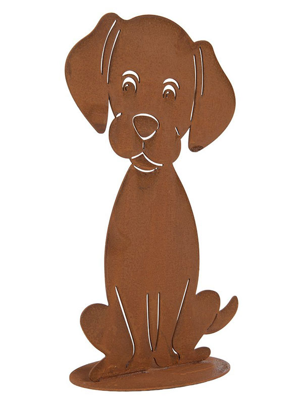 Edelrost Figur "Hund" 25cm hoch