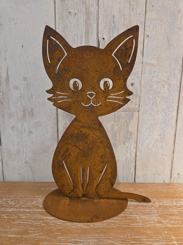 Edelrost Figur "Katze" 25cm hoch