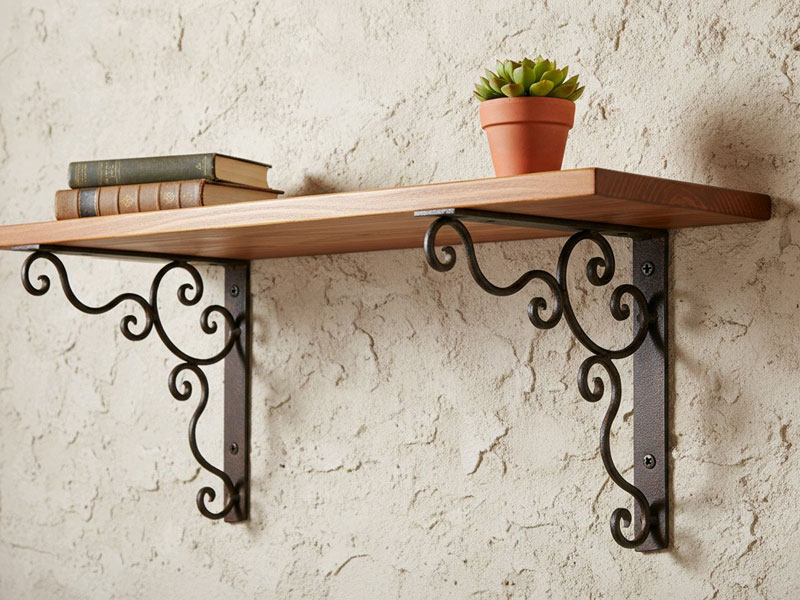 Vintage Regalträger 20x20cm Schmiedeeisen Regalwinkel