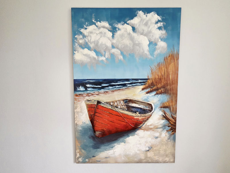 Wandbild "Boot" 80x120cm 3D Metallbild
