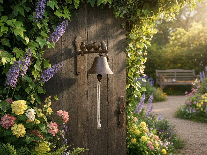 Kleine Wandglocke "Vögelchen" Gusseisen