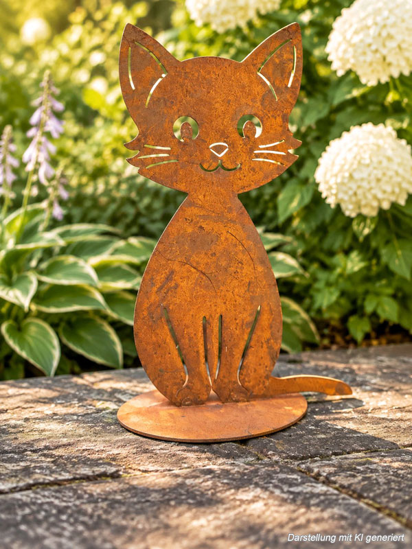 Edelrost Figur "Katze" 25cm hoch