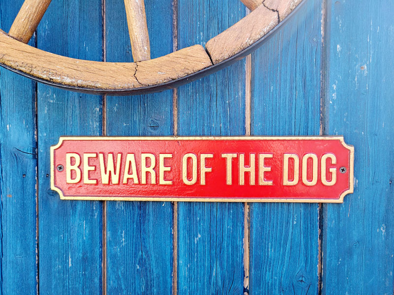 Warnschild Hund