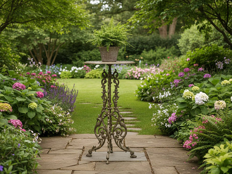 10kg schwerer, gusseiserner Blumentisch Beistelltisch