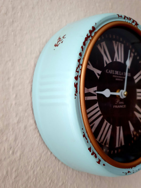 Wanduhr Shabby Pastell