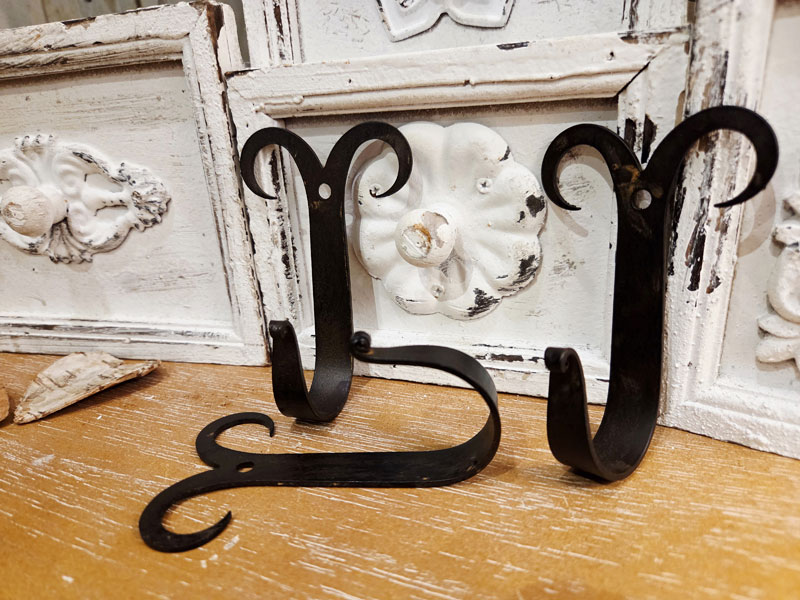 3er Garderoben-Haken Set "Schmiede" aus Schiedeeisen