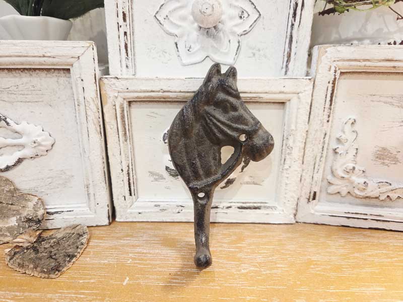 Kleiner Wandhaken "Pferd" Gusseisen 
