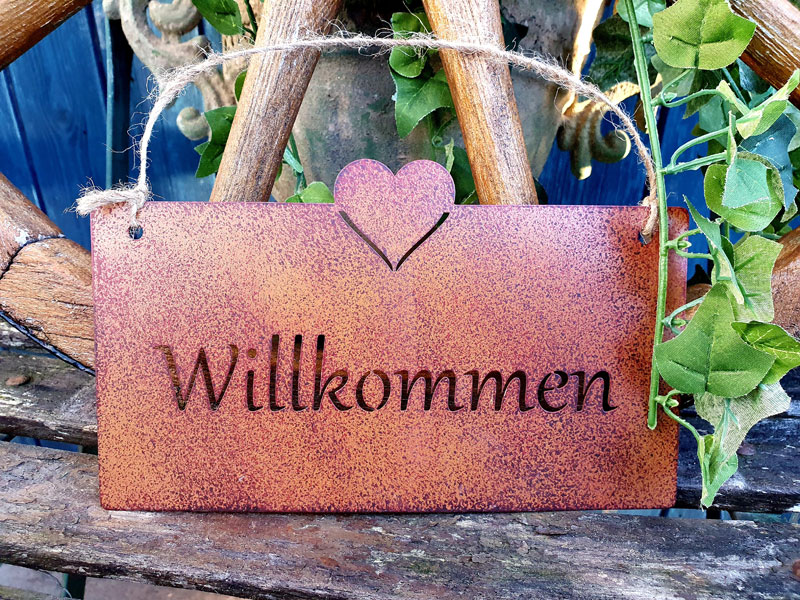 Gartendeko Hängeschild