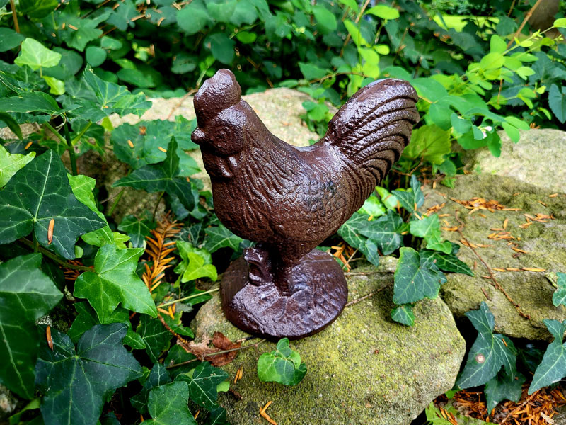 Figur Hahn Gusseisen Figur Hahn Gusseisen