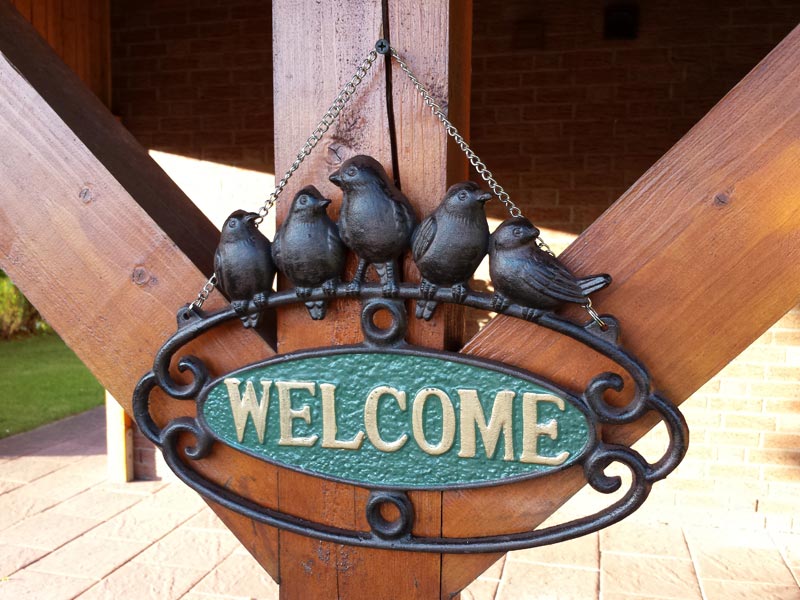 Welcome Gusseisen Schild Welcome Gusseisen Schild