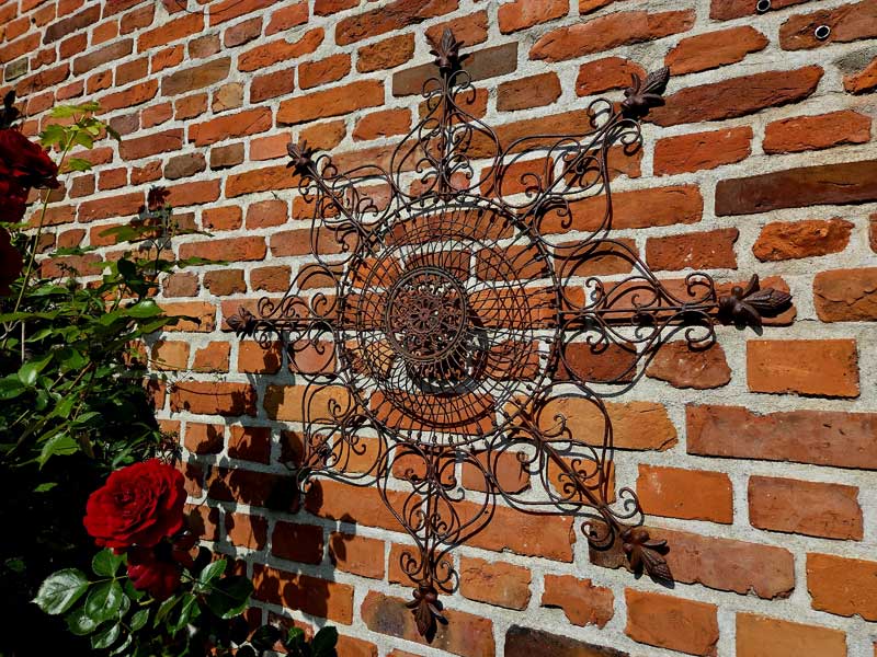 Großes Wandornament "Antik" Ø100cm Hauswanddeko