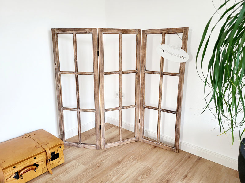 Paravent Fenster Holz