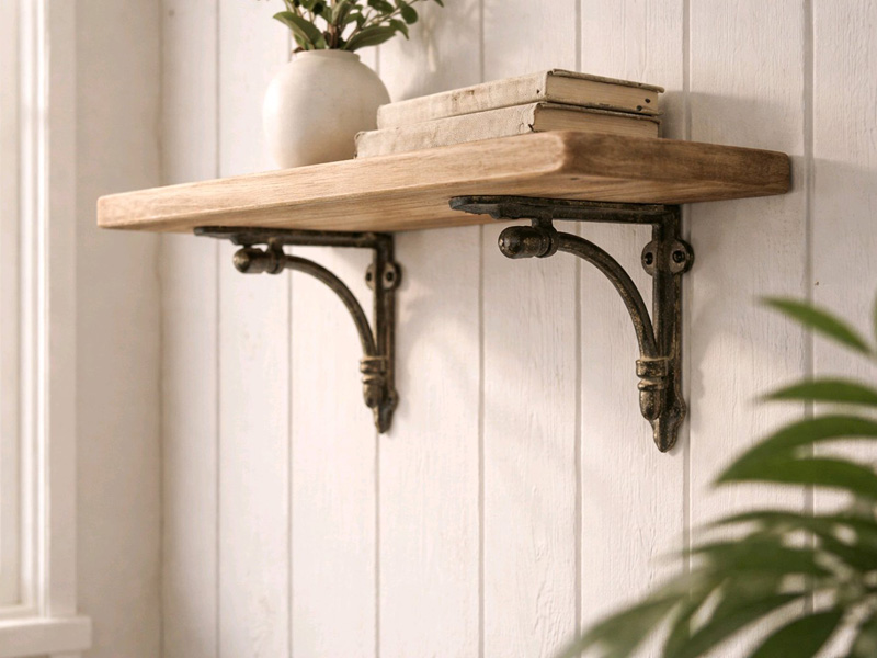 Nostalgischer Regalträger 16x16cm Gusseisen Regalwinkel Antiklackierung