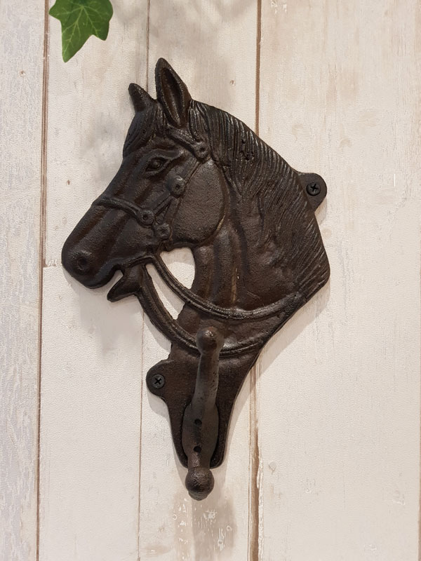 großer Wandhaken Pferdekopf