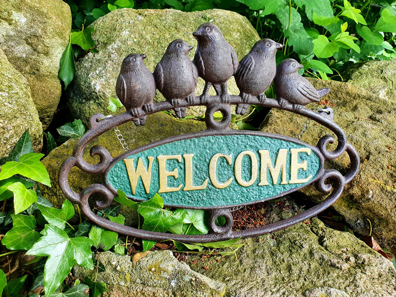 Türschild Welcome Gusseisen Türschild Welcome Gusseisen