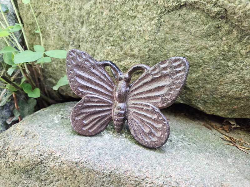 Schmetterling Deko-Figur zum Stellen Gusseisen