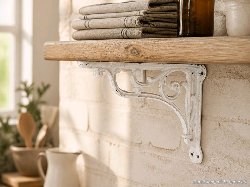 Shabby Chic Regalträger 17x21cm Gusseisen Regalwinkel
